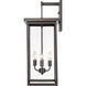 Barkeley 4 Light 27 inch Powder Coated Bronze Outdoor Wall Sconce